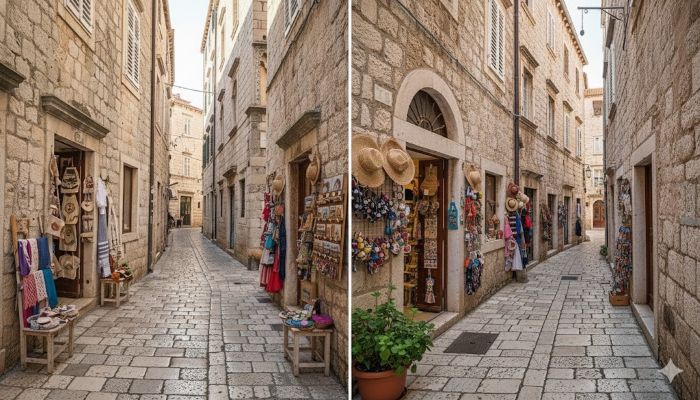 A street scene of little Dubrovnik