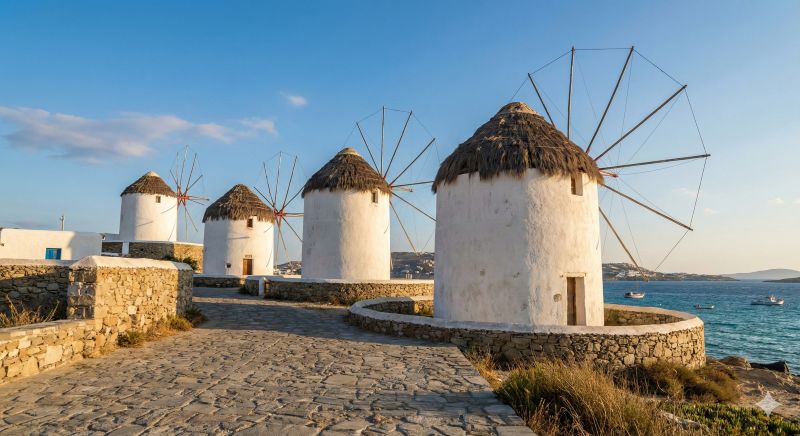Greek island windmills