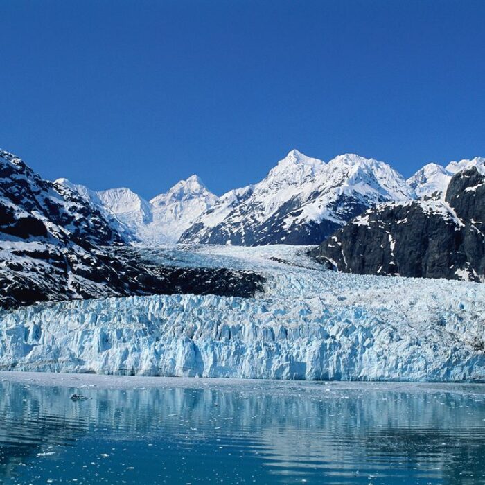 A huge glacier viewed from the ocean