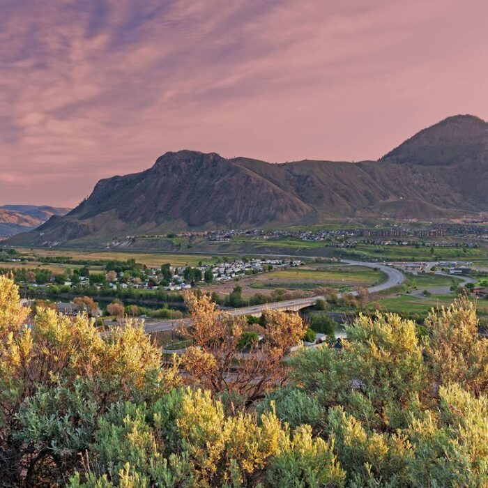 Kamloops township and mountains