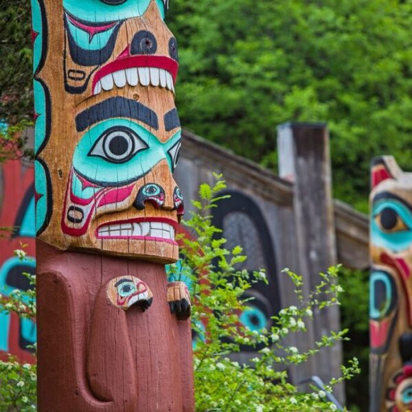 Totem poles in Ketchikan