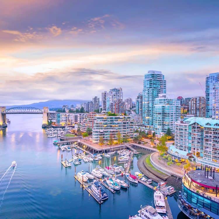 The skyline of Vancouver