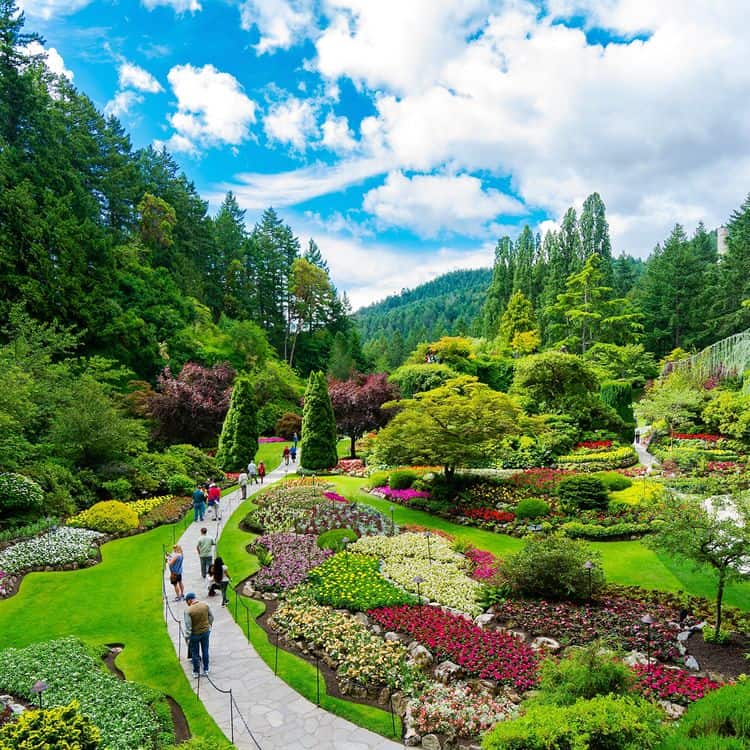 Beatiful manicured gardens