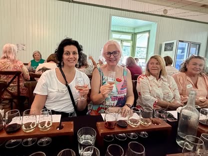 Melissa tasting wine