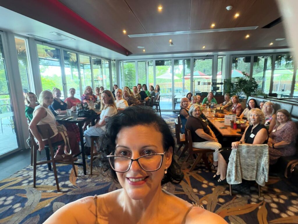 A group of ladies in a social gathering