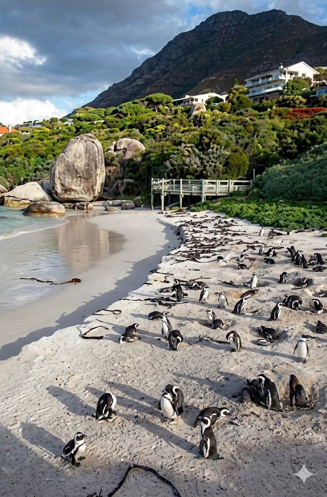 Penguins on the beach